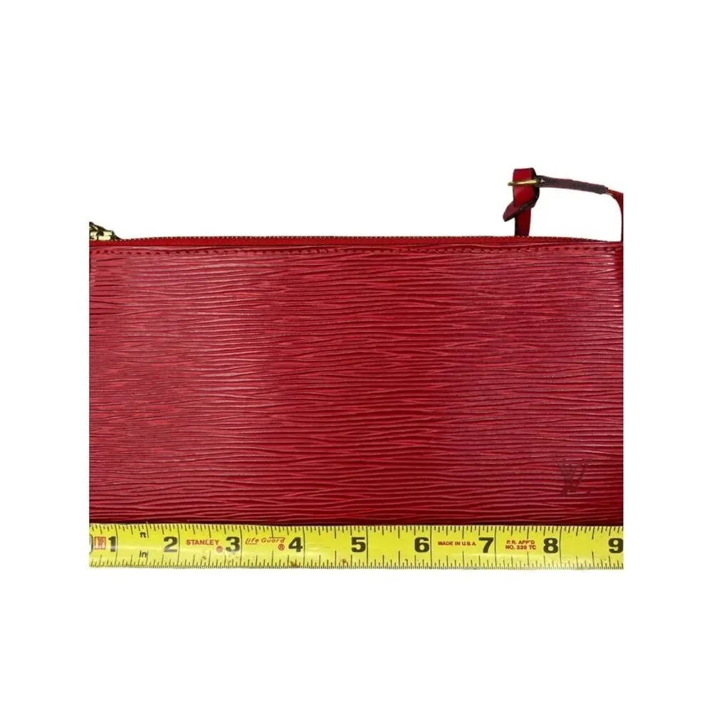 Louis Vuitton Pochette Accessoires Red Epi Leather Shoulder Bag 1998